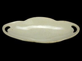 Antique Stoneware Relish Dish, Solid White, Open Handles, Pankhurst &amp; Co... - $24.45