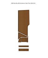 2008 Sea Ray 280 Sundancer Cabin Pad Boat EVA Foam Faux Teak Floor Mat - $340.44 CAD