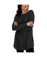 Karen Scott Womens L Deep Back Curved Hem Pullover Knit Tunic Sweater NW... - $32.42 CAD