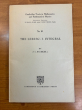 1961 The Lebesgue Integral Cambridge Tracts in Mathematics &amp; Physics by ... - £51.51 GBP