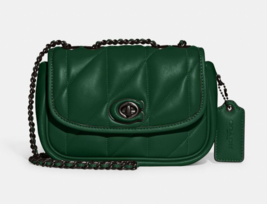Coach Quilted Pillow Madison Shoulder Bag 18 Small Crossbody ~NWT~ Pine CA086 - £234.72 GBP