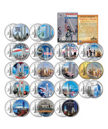 WORLD TRADE CENTER * Anniversary * Colorized NY Quarters US 17-Coin Set ... - $49.45