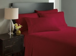 Careey 1800 Thread Count Sheets with Fibers for Soft Size Twin Color Burgundy - £194.76 GBP
