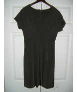 Banana Republic Ladies Brown Size 6 V Neck Front Short Sleeve Dress - £13.15 GBP