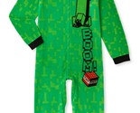 MINECRAFT CREEPER Fleece Pajamas Blanket Sleeper w/ Hood NWT Boys Sizes 4-5 - £16.57 GBP