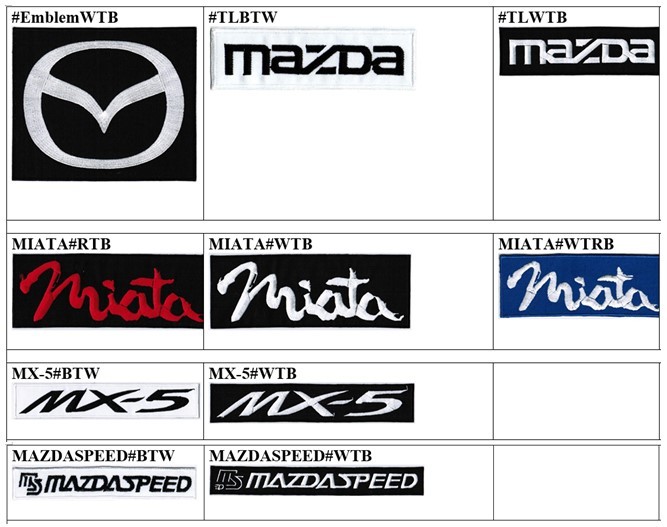 Mazda Racing Sign Mazda Car Company Racing Emblem Logo Badge Iron On Embroidered Patch ...