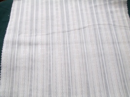 Fabric Concord  Eggshell Faux Lace in Striped Pattern 27&quot; x 14&quot; Craft $2 - £1.56 GBP