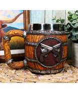 Rustic Western Crossed Dual Revolver Pistol Guns In Faux Wood Bourbon Ba... - $42.38 CAD