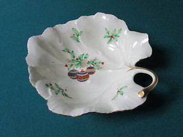 Christmas Spirit candy dish by Larry Laslo , Narumi, Japan, made by MIKA... - $38.60