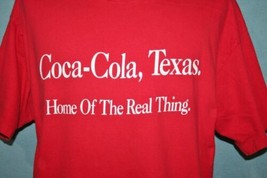 Vintage Coca Cola Texas Home Of The Real Thing T-SHIRT Adult Xl Coke Soft Drink - £14.97 GBP
