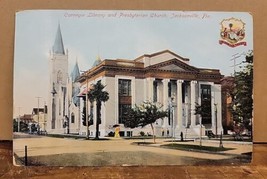Carnegie Library &amp; Presbyterian Church, Jacksonville Fl. - Postcard C. 1... - £3.41 GBP