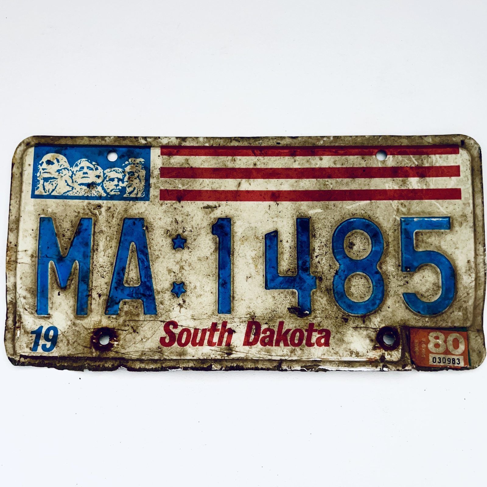 1980 United States South Dakota Minnehaha County Passenger License Plate... - $11.87