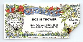 Robin Trower Concert Ticket Stub February 26 2011 Santa Cruz California - £11.47 GBP