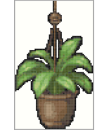 Hoya Gracilis Hanging Pot Cross Stitch Pattern | Houseplant Nature PDF - $3.99