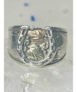 Black Hills Gold ring Horseshoe band size 11.25 sterling silver women me... - $2,357.43 MXN