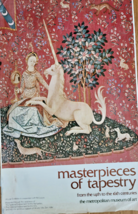 Masterpieces Of Tapestry- Poster Original Exhibition - Met New York - 70&#39;S - £103.36 GBP