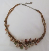 Vintage You and I Triple Strand Necklace 16&quot;- Multicolor Beaded Boho Col... - $10.00