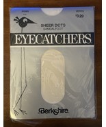 VINTAGE 80s Eyecatchers Ivory Pantyhose Textured Sheer Dots Pattern PETI... - $219.59 MXN