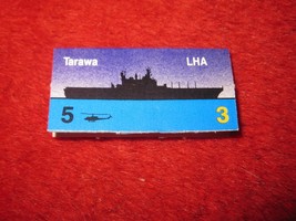 1988 The Hunt for Red October Board Game Piece: Tarawa Blue Ship Tab- NATO - $1.00