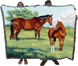 My Pride Mare And Foal Blanket By Bob Christie – Tapestry Throw Woven From - £60.17 GBP