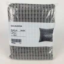 Ikea GULLKLOCKA Cushion cover 26x26&quot; Chenille Cotton Gray New 703.166.85 - £11.83 GBP