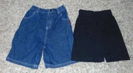 2 Boys Shorts Disney Cars Blue Denim Jean &amp; Toy Story Black-size 6/7 - $9.90