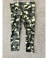 Lululemon Fast Free HR Crop 23” Pocket Leggings Green Yellow Camo Size 12 - $75.21 CAD