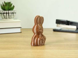 Chocolate Bunny Figure Desktop Companion or Home Accent - £5.59 GBP