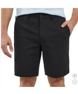 Lands&#39; End Mens Shorts Black Chino Golf Pockets Stretch Elastic Waist Fl... - $58.79 CAD