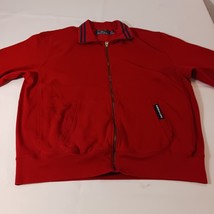 American Living Men's Red Cotton Blend Full Zip Polo Jacket Long Sleeve Size XL image 10
