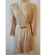 St. John Marie Gray Size 6 Dress – Pink Gold Sequin Studded with Rhinest... - $1,313.98 MXN