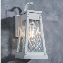 LUTEC Wall Lantern Sconce 7.4"x5.91"x13.5" Coastal Carmel 1-Light White Outdoor - $65.90