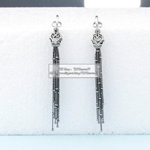 S925 Sterling Silver Enchanted Tassels Drop Earrings - £21.38 GBP