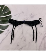 Victorias Secret Womens Garter Belt Size M/L Purple Black Rhinestones Li... - $22.76