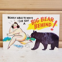 Vintage Postcard Plastichrome 1950s Humor Bear 3.5 x 5.5 Unused CHROME - $19.99