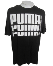 Puma Mens T Shirt Big Spellout front graphic since 1948 black white stretch  - £15.02 GBP