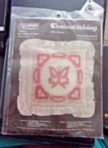 Janlynn Charmin  Chainstitching  &quot;Butterfly On Rust&quot; Pillow Cover Kit No. 35-16 - £3.14 GBP