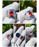 Natural Untreated Hesonite Garnet 2.7 Carat silver Handmade ring - $229.10