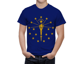 Indiana State shirt Proud Indiana Flag Coat of Arms Fan Sport T-Shirt Gift - £25.57 GBP