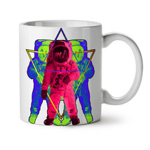 Trippy Space Astronaut NEW White Tea Coffee Mug 11 oz | Wellcoda - £12.78 GBP