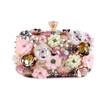 Handbags  Women Flower Clutch Evening Bags Wedding Purses Bridal Handbags Party  - £72.92 GBP