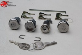 1964 Chevy Fullsize Lock Cylinder Kit Glove Box Trunk Door Later Round Oval Keys - £42.75 GBP
