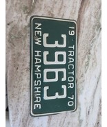 vintage 1970 New Hampshire NH Tractor license plate 3963 green / white - €17,11 EUR