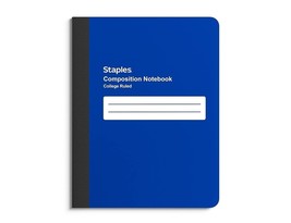 Staples Poly Composition Notebook 9.75&quot; x 7.5&quot; College Ruled 70 Sh Asst ... - £10.97 GBP