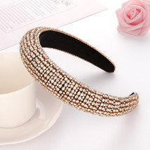 Fashion Rhinestone Padded Headband Tiaras and Crowns Hair Jewelry Wedding Hair H - £18.56 GBP