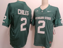 Men&#39;s Michigan State Spartans #2 Aidan Chiles College Football Stitched ... - $57.99