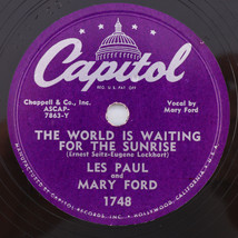 Les Paul &amp; Mary Ford World Is Waiting For The Sunrise 1951 78rpm Record 1748 - £14.25 GBP