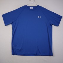 Under Armour Heatgear Loose Fit TShirt L Blue Short Sleeve Athletic Spor... - $10.87