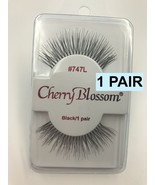 CHERRY BLOSSOM EYELASHES MODEL# 747L  BLACK 1 PAIR PER EACH PK - €1,86 EUR