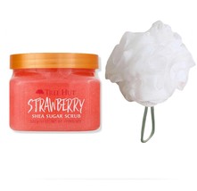 T H Tree Hut Strawberry Shea Sugar Scrub Set! Includes Body Scrub and Loofah! Fo - £34.35 GBP